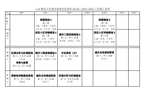 课表