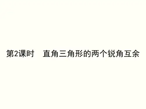 八年级上册11.2.1直角三角形的两个锐角互余