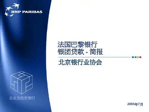 某银行银团贷款简报.ppt