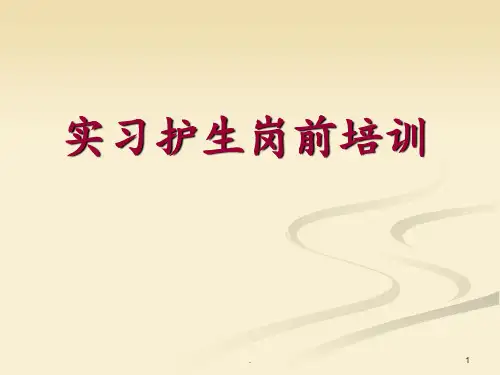 实习护生岗前培训PPT课件