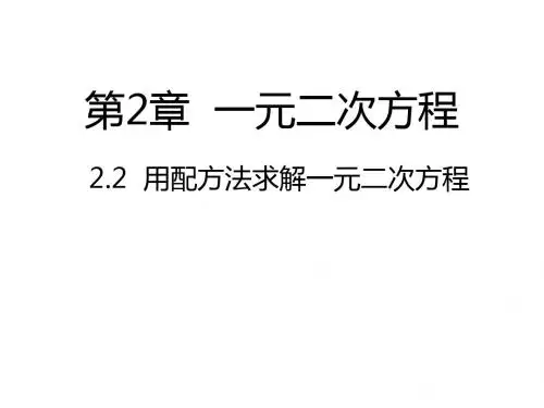 2.2 用配方法求解一元二次方程 课件(共33张PPT)