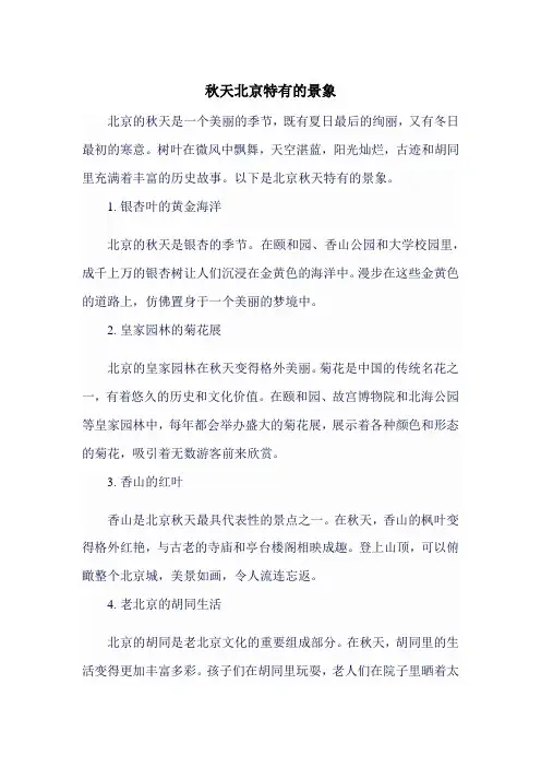 秋天北京特有的景象