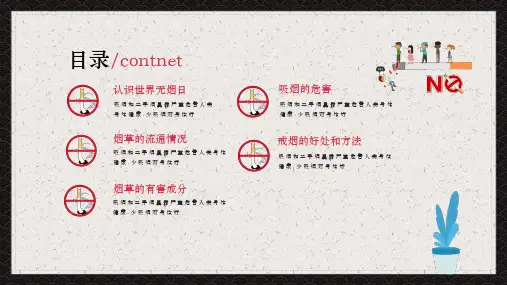 吸烟有害健康世界无烟日介绍培训教育PPT专题演示