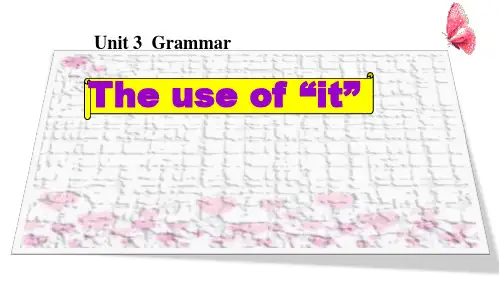 人教版英语选修六Unit 3 A healthy Life(Grammar：The use of ”