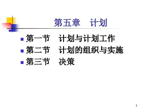 管理学第五章计划