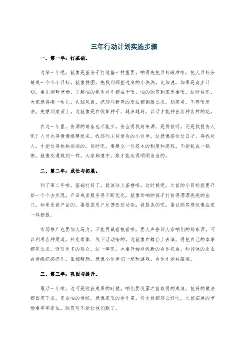 三年行动计划实施步骤
