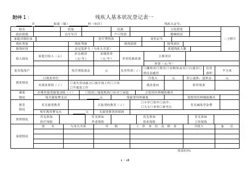 残疾人报表