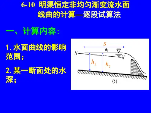 非均匀渐变流水面线曲