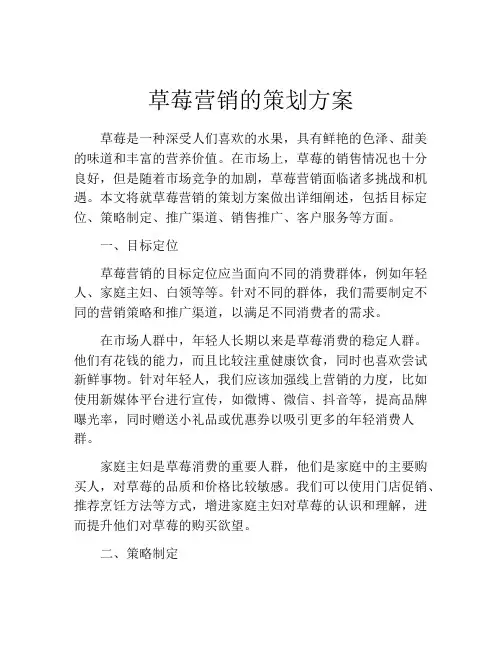 草莓营销的策划方案