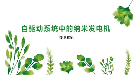 自驱动系统中的纳米发电机