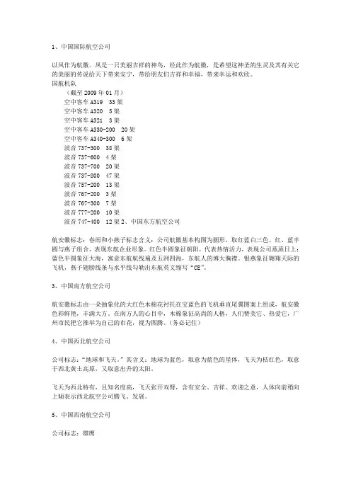 航空公司的标志