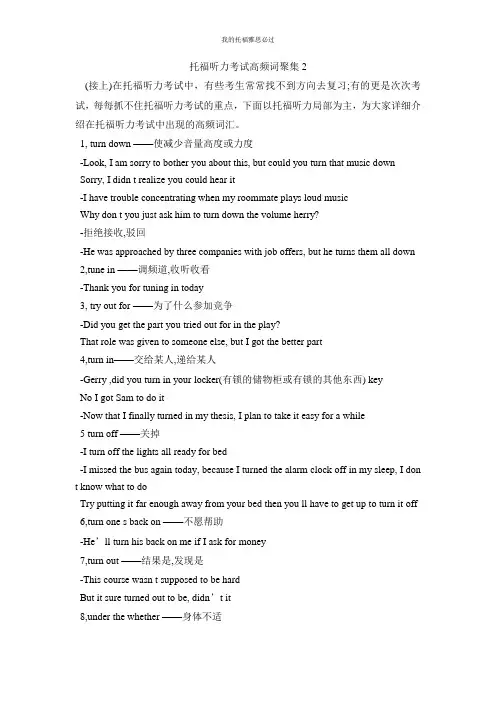托福听力考试高频词汇集;2