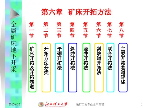 第六章   矿床开拓方法(金属矿地下开采7)