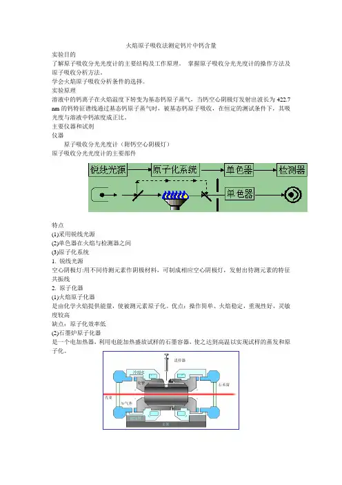 火焰原子吸收法测定钙片中钙含量