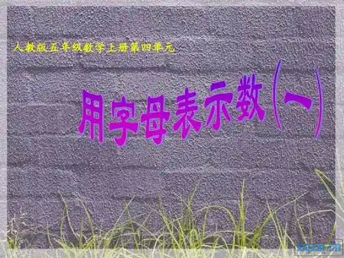 123人教版五年级数学上册第四单元第一课时_用字母表示数(例1、例2、例3)