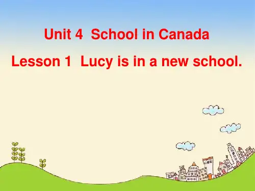 鲁科版小学英语五年级上册Unit 4《Lesson 1 Lucy is in a new school》课件