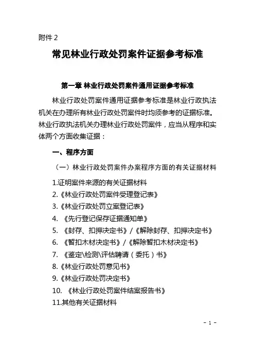 几种常见林业行政处罚案件证据标准-Beihai