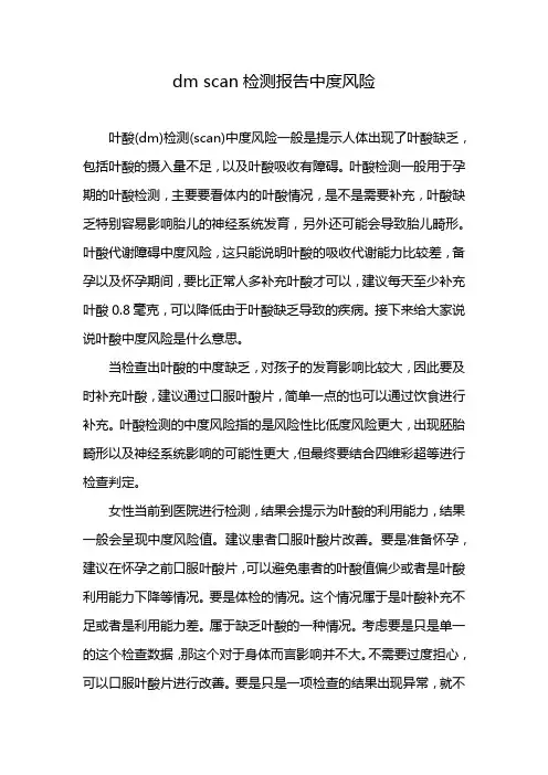dm scan检测报告中度风险