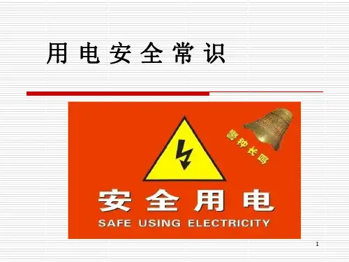 用电安全常识PPT课件