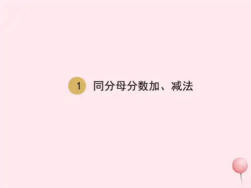 新人教版五年级数学下册6分数的加法和减法第1课时同分母分数加、减法 