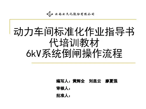 6KV系统倒闸操作标准化流程(代培训教材)1.