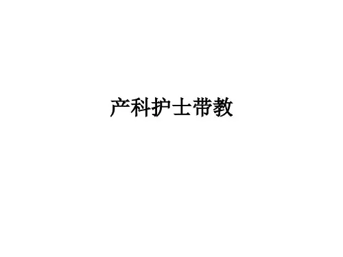 产科护士带教ppt课件