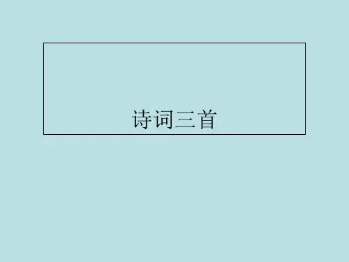 人教版九年级语文上册第13课诗词三首 (58张PPT)