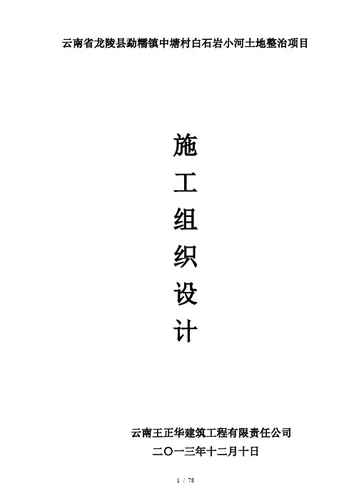 土地平整项目施工组织设计