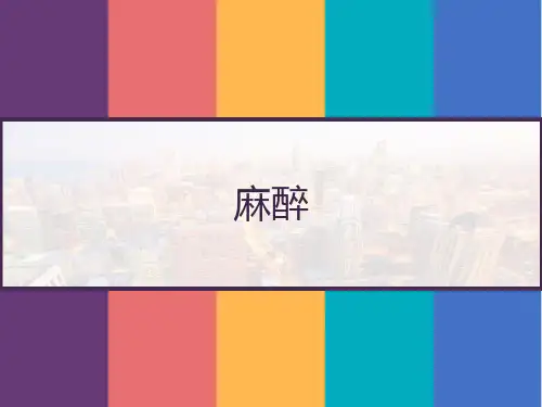 麻醉方法及分类 PPT