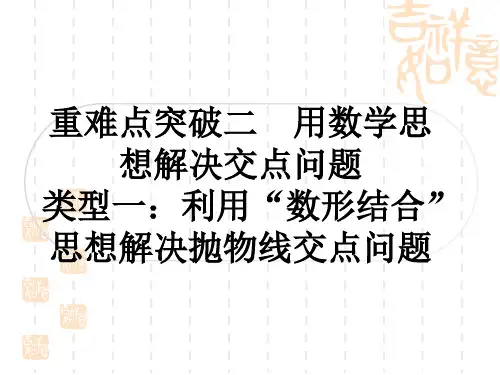 中考数学选填题压轴题突破 重难点突破二 用数学思想解决交点问题