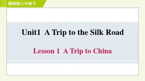 冀教版七年级下册英语 Unit1 Lesson 1 习题课件