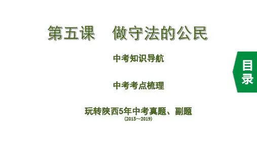 初中政治中考复习 2 第五课 做守法的公民