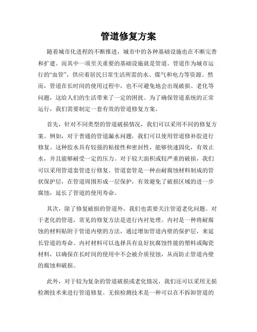 管道修复方案