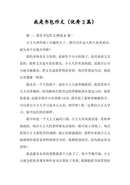 我是书包作文(优秀3篇)