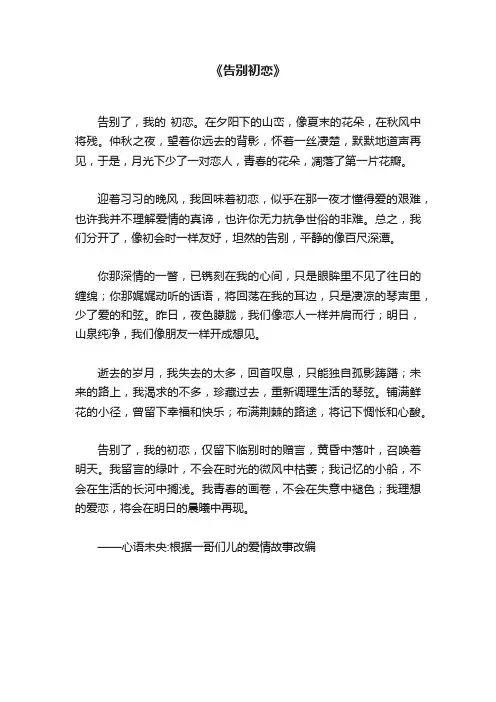 《告别初恋》