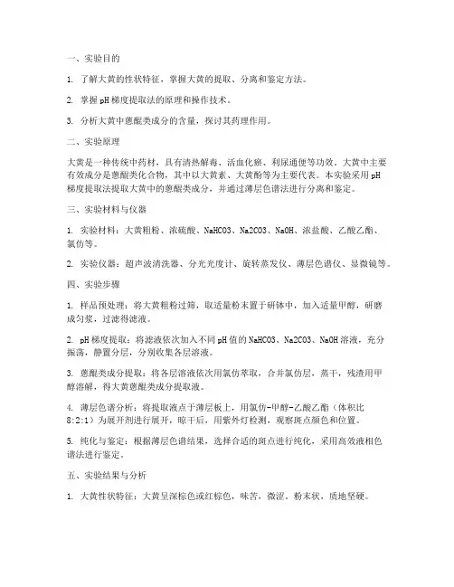大黄实验报告