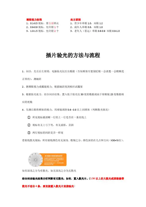 视力检查之插片验光的方法与流程