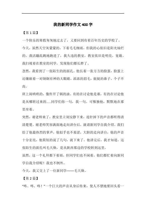 我的新同学作文400字