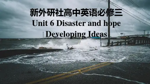 新外研社高中英语必修三Unit6Disaster Andhope-DevelopingIdeas课件