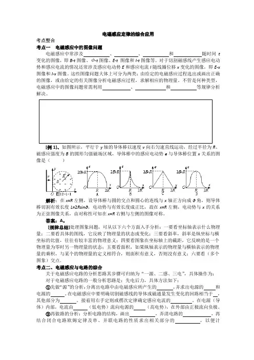 2018届高考物理二轮复习  电磁感应定律的应用  专题卷