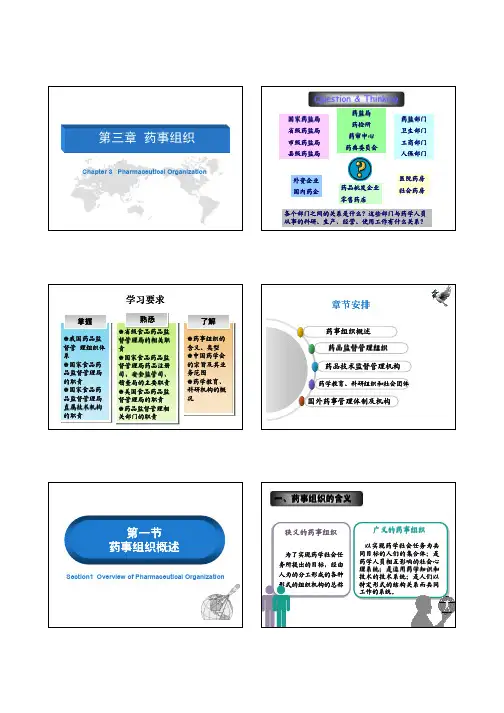 药事管理学第三章药事组织