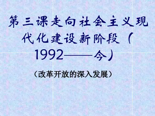 高中历史必修二《专题三中国社会主义建设道路的探索三走向社会主义现代化建设新阶段》1636人民版PPT课件