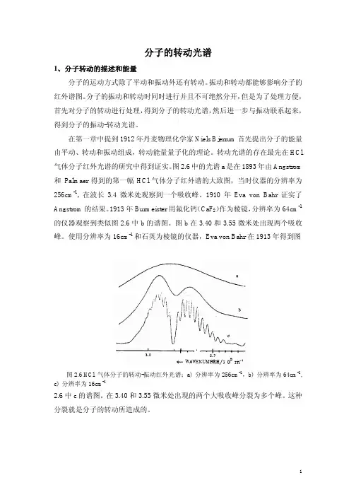分子的转动光谱（精）