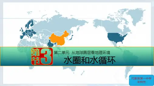 2019-2020年鲁教版高中地理必修一第二单元第3节《水圈与水循环》课件(共40张PPT)