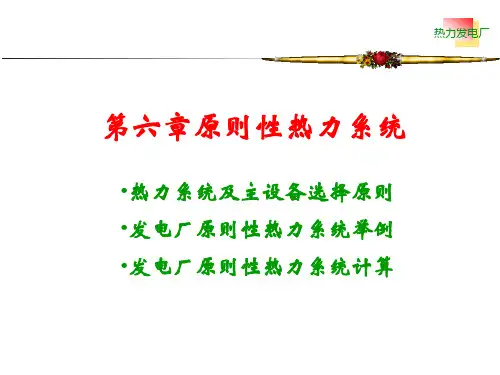 第六章原则性的热力系统
