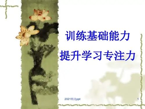 提高孩子专注力ppt课件