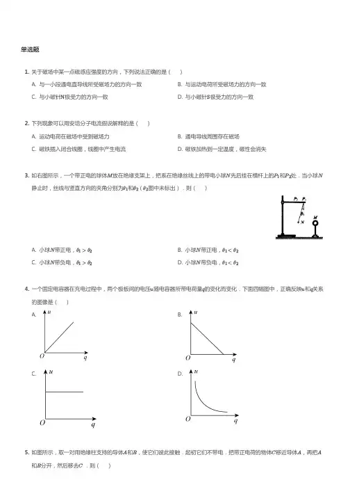 高三试题—2018~2019学年北京朝阳区高三上学期期末物理试卷