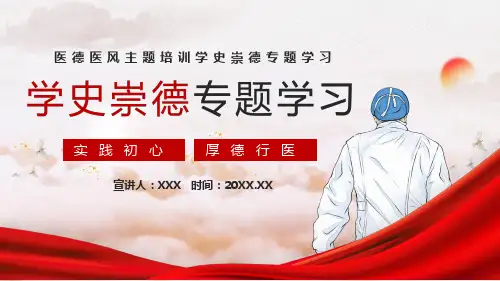 医德医风主题培训学史崇德专题学习PPT