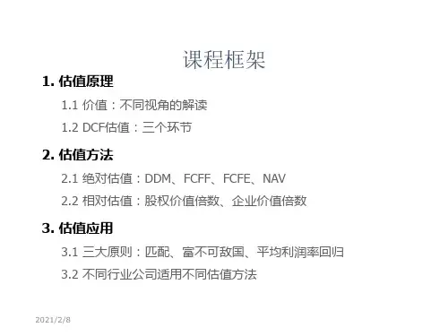 价值投资估值方法.ppt