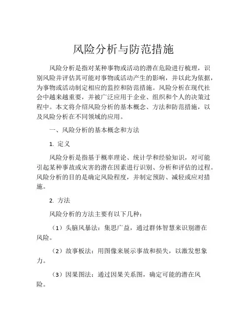 风险分析与防范措施